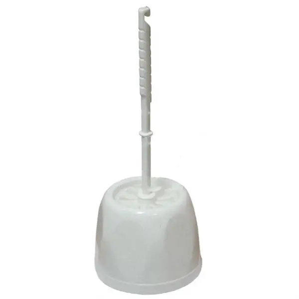 Йоржик для унітазу SOLARIS білий пластик